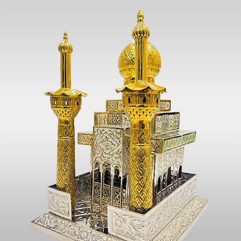 Zarih Bibi Zainab (sa) German Silver Roza 12 X 10 inch