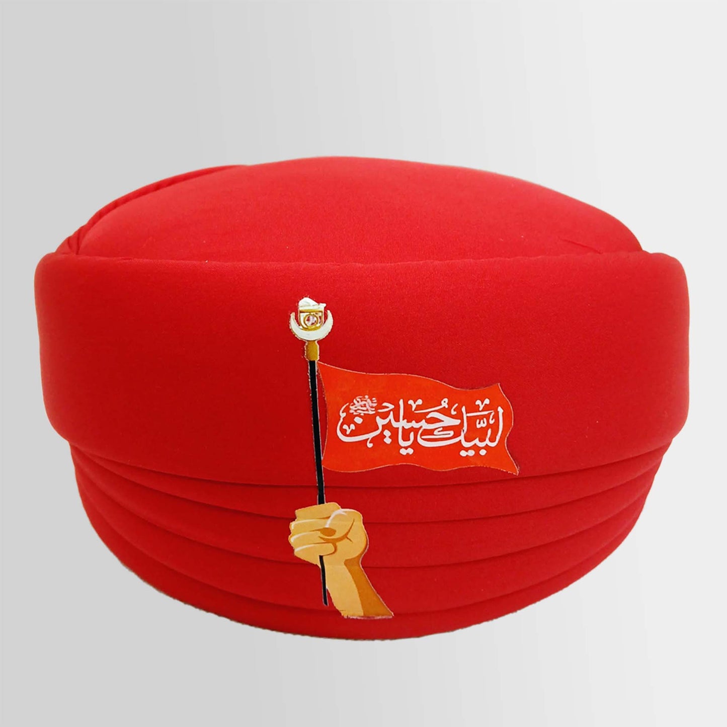 Turban Amama Red Labaik Ya Hussain (as)