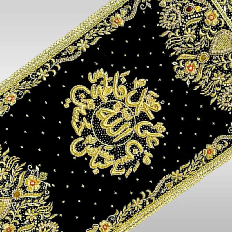 Black Patka Allah Punjatan Names Kora Work