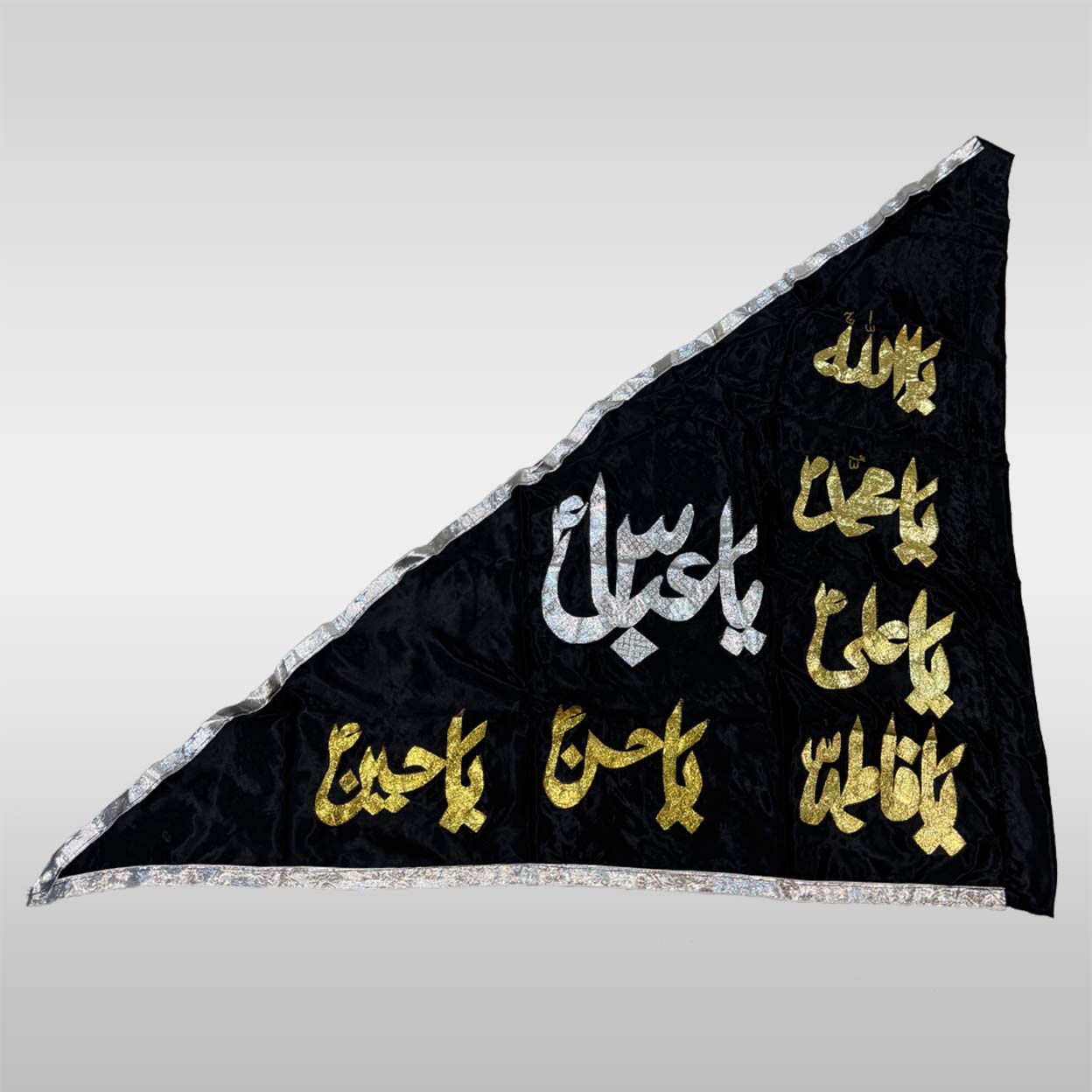 Black Flag Hazrat Abbas (as) Punjatan Names Pharera Silk Satan