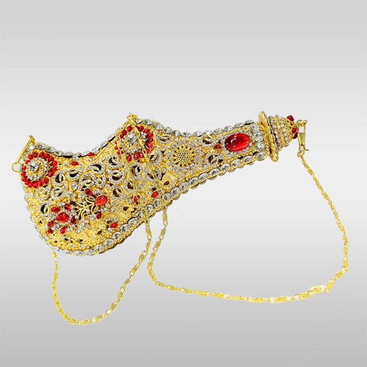 Golden Mashaq Bibi Sakina (sa) Red Stones 8 Inch