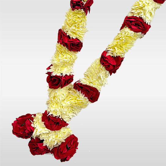 Azakhana Flower Red and Cream Flower Thick Size