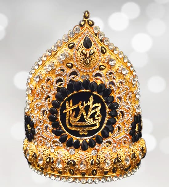 Bibi Fatima Zahra (s.a) Tajj With black Stone Work