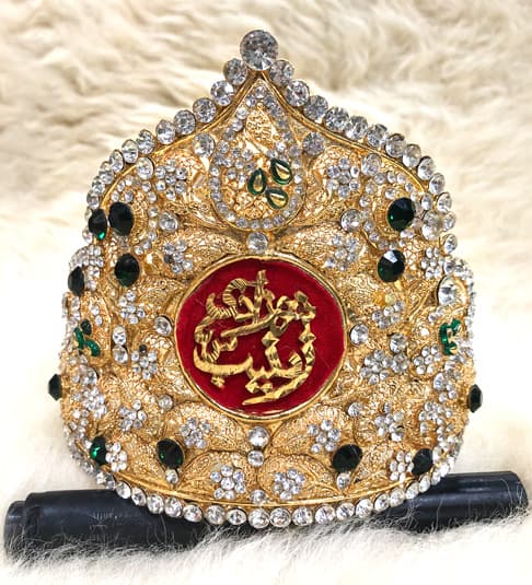 Bibii Zainab (sa) Kashi Taaj Gold with Black Stones