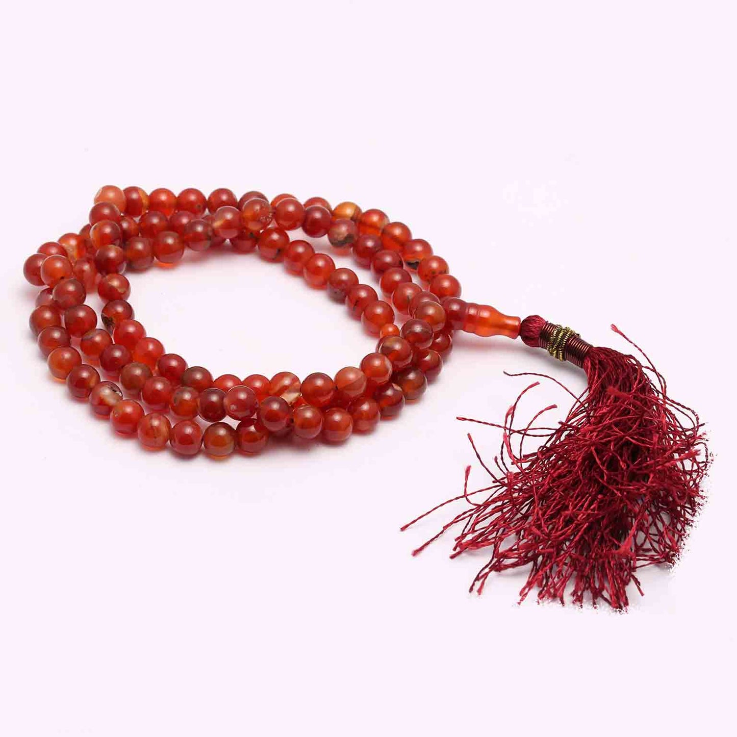 Brown Aqeeq Tasbih with 100 Beads for Prayer and Meditation