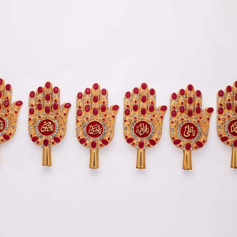Panja Red Stones Hazrat Abbas (as) and Punjatan Set 3inch