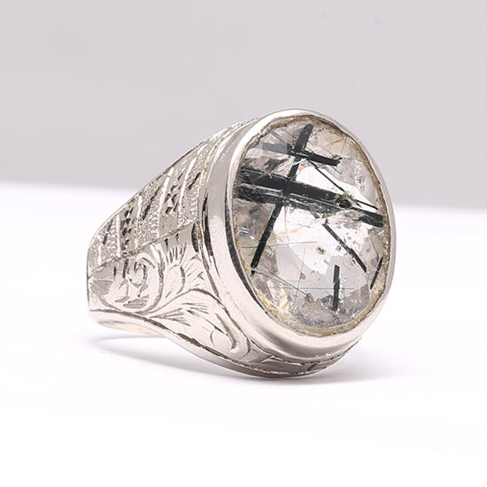 Mohe Najaf Silver Ring with Stone - Spiritual and Elegant