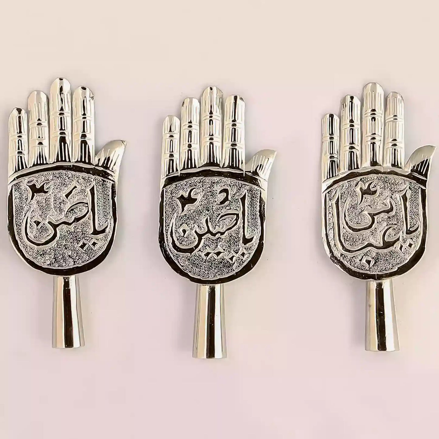 Sacred German Silver Panja Elevate Your Home Azakhana with Punjatan as and Hazrat Abbas as