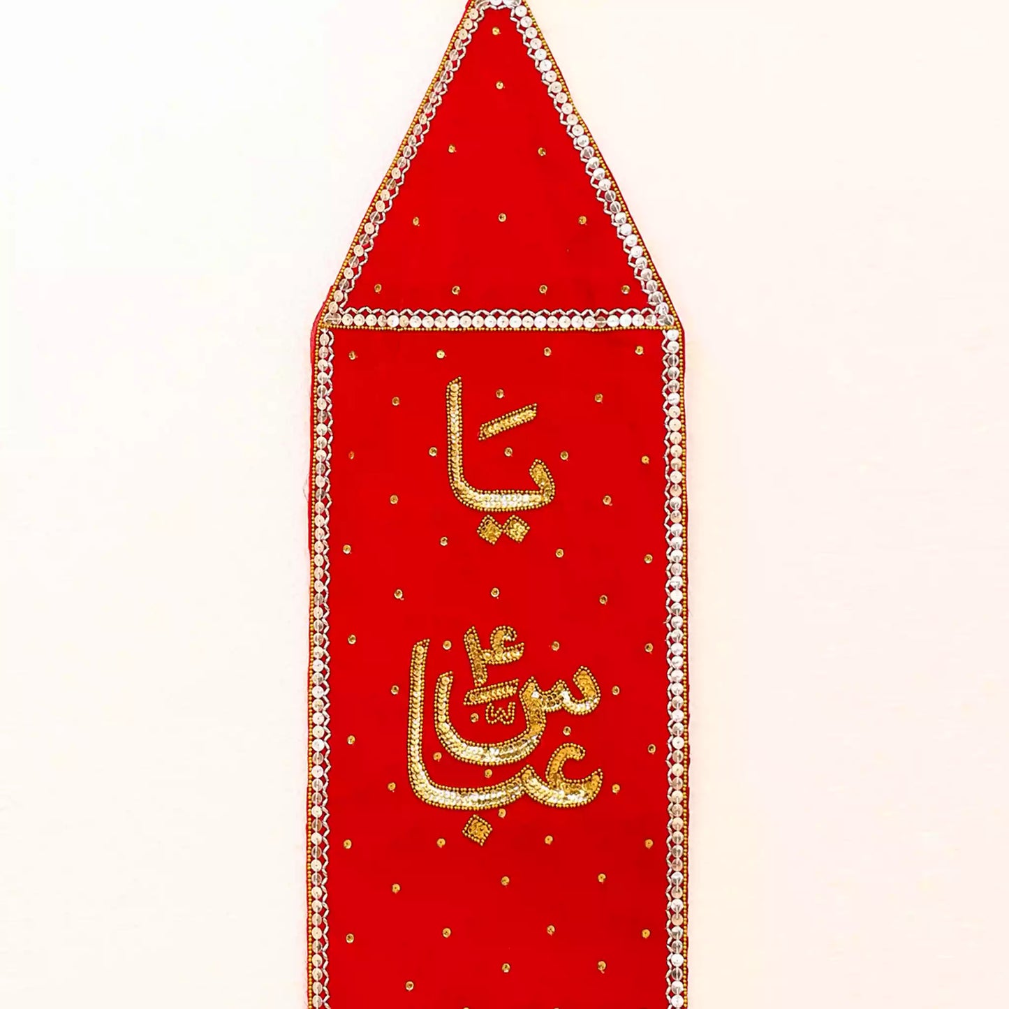 Ya Abbas as Red Velvet Patka Featuring Golden Sequin Work 1
