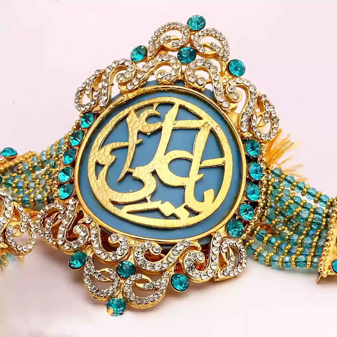 Ya Ali as and Ya Fatima sa Bluish Cyan Imamzamin