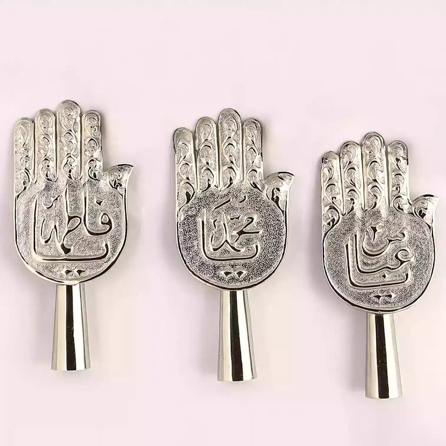 Elevate Your Home Azakhana Spiritual Aura with the Punjatan as and Hazrat Abbas as Silver Crafting Panja