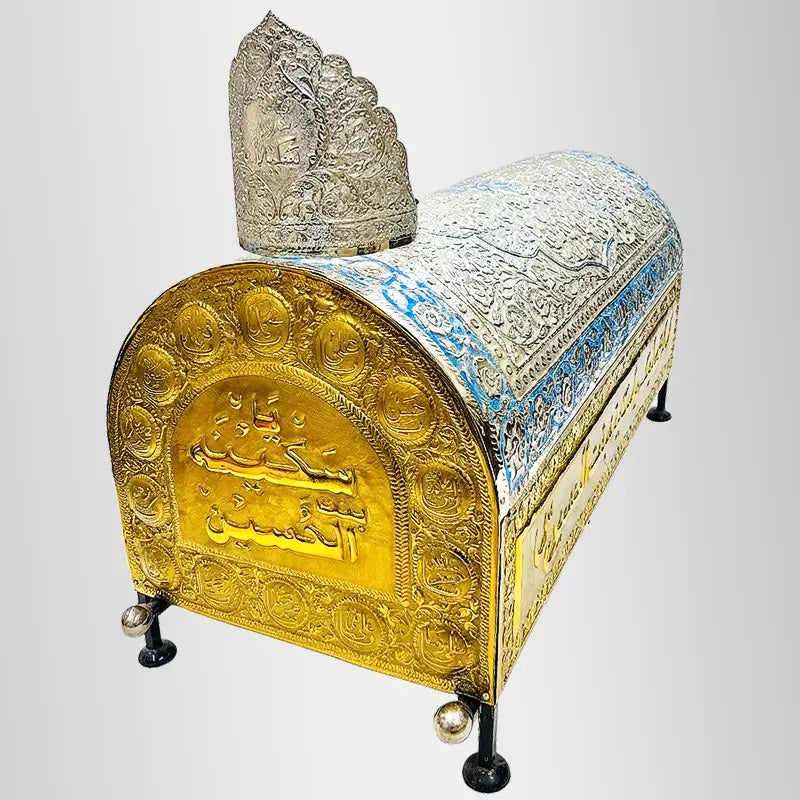 Beautiful Taboot Bibi Sakina (sa) in Metal with push and pull rods