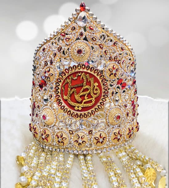 Ya Fatima (sa) Kashi Taaj Gold with Stones work