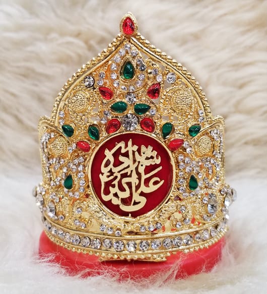 Shahzada Ali Akbar a.s Kashi Gold Tajj With Stone Work