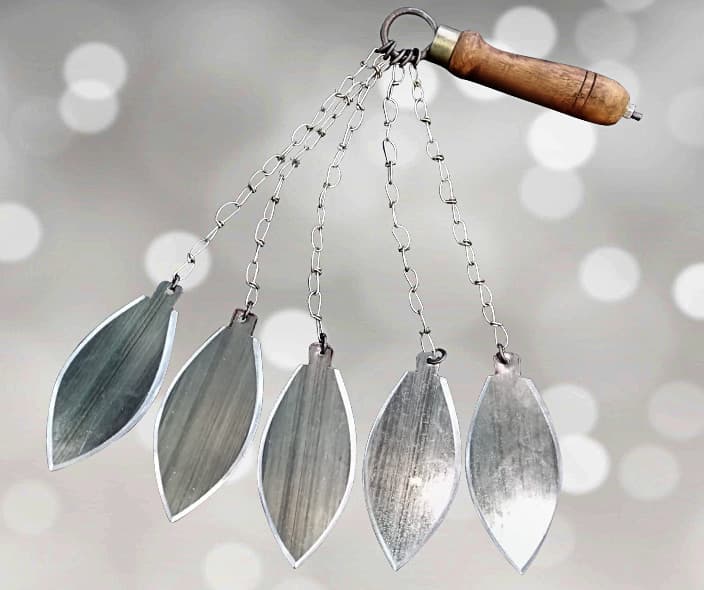 Pan Style Zanjeer With 5 Piece of Blade