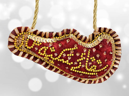 Mashk Saqaye Sakina (sa) Red Velvet In Golden Work