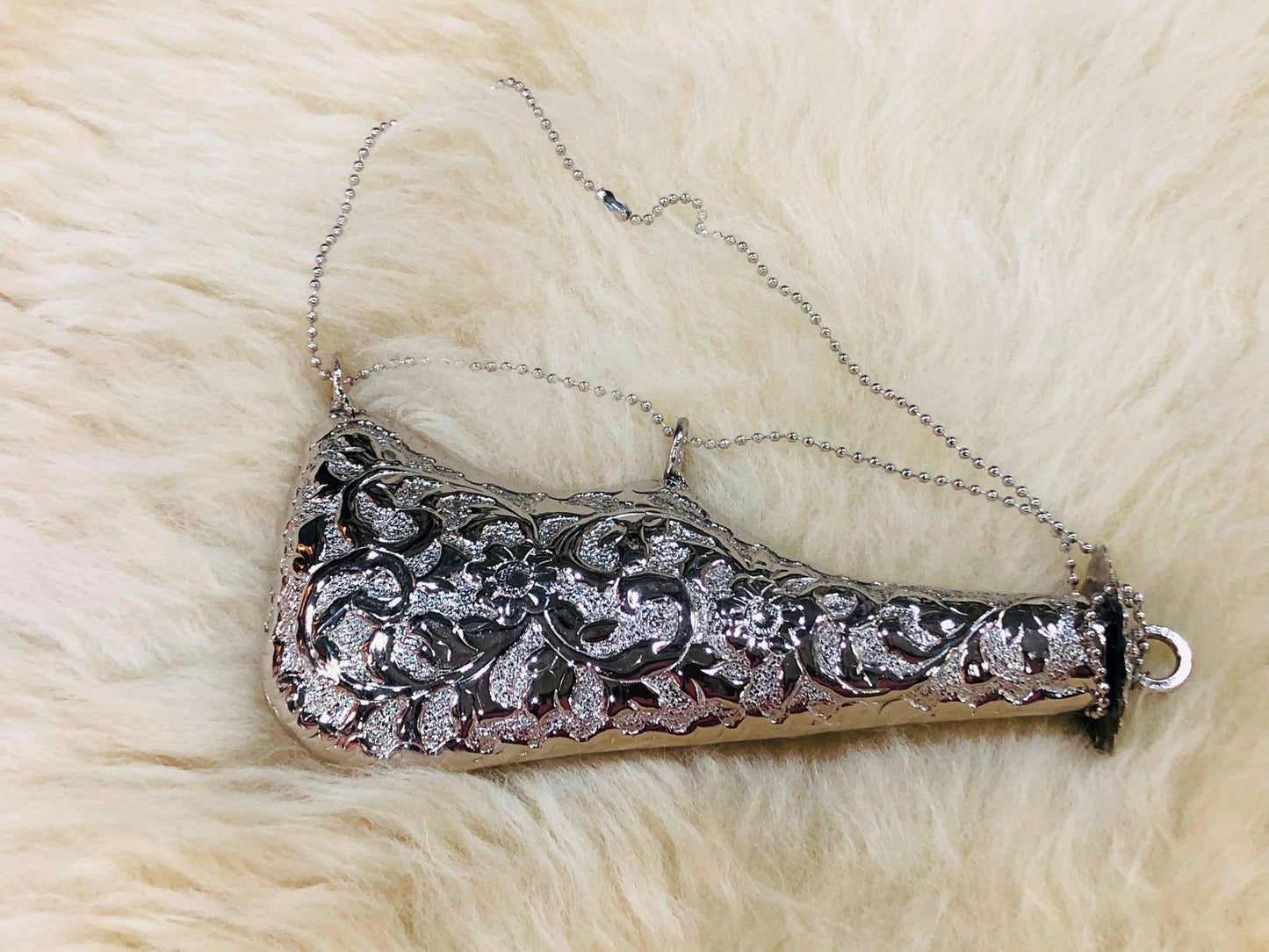 Silver Mashq 6inch Flower Design