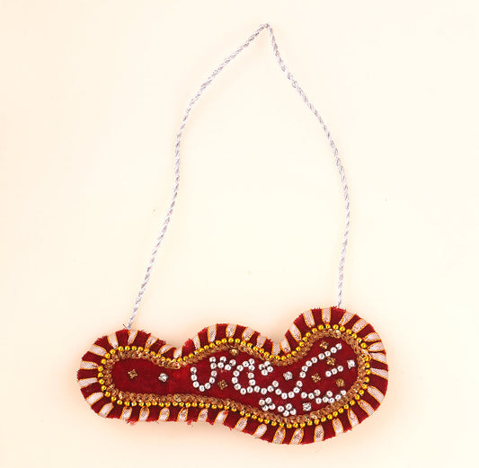 Small Mashaq Saqai-E-Sakina (sa) Red Velvet Silver Sequence Work