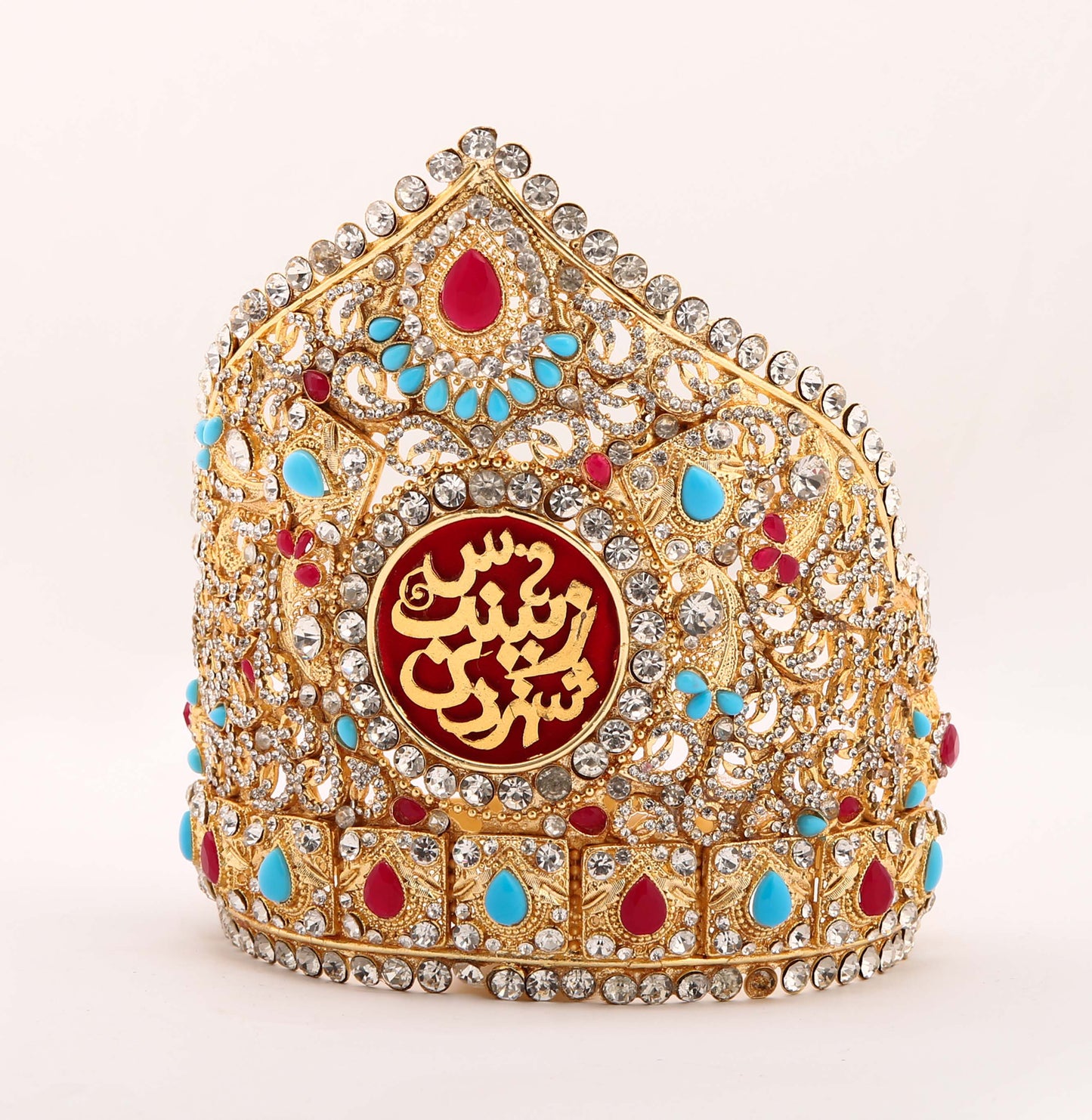 Enchanting Glorious Shahzadi Zainab (sa) Kashi Tajj with Glowing Stone