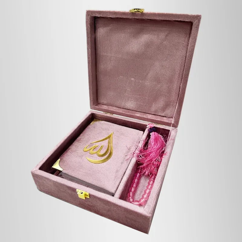 Pinkish Quran Set Pink Tasbih Bridal Collection