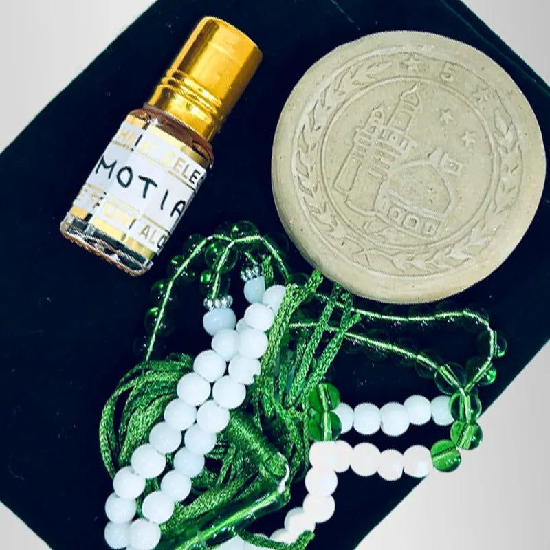 Sigdigah Tasbih Itar Set with Black Velvet Pouch