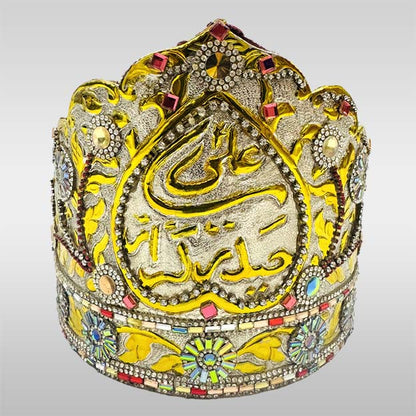 Tajj Mola Ali (as) Haider e Karar Silver with Golden Polish