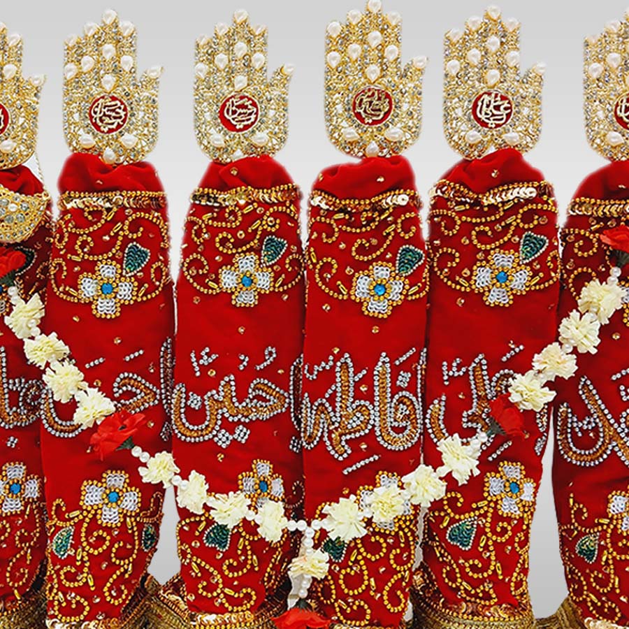 Azakhana Set Punjatan and Hazrat Abbas (as) Red Velvet