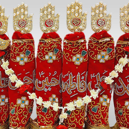 Azakhana Set Punjatan and Hazrat Abbas (as) Red Velvet