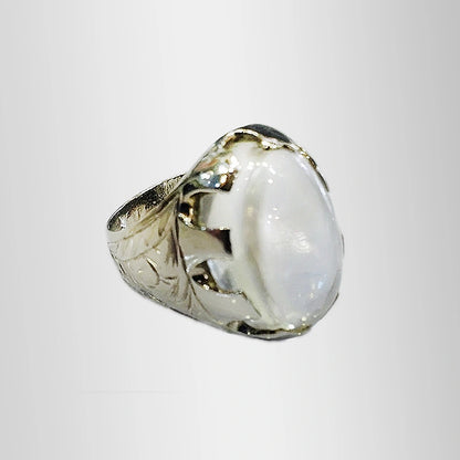 Dure Najaf Ring in Silver For Mens with 999 Naqsh