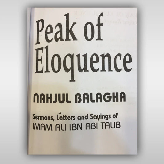 Nahjul Balagah English Version Peak Of Eloquence Book