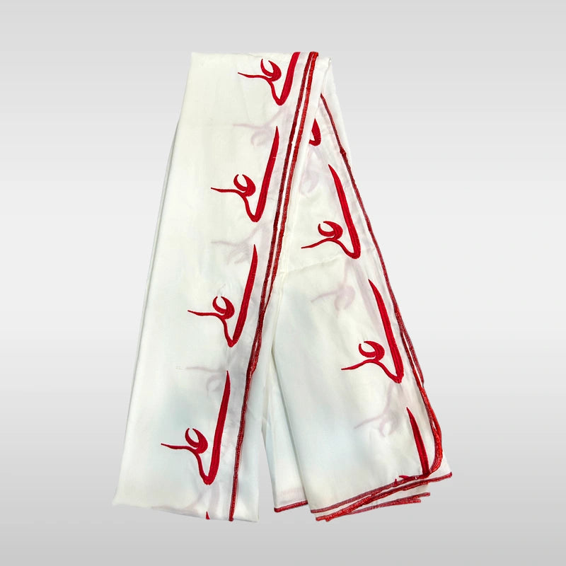 White Shawl Mola Ali (as) Red Embroidery Mir Hassan Mir