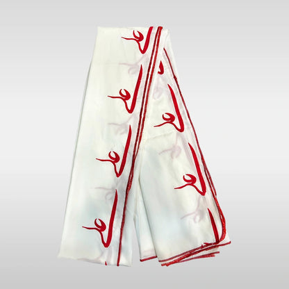 White Shawl Mola Ali (as) Red Embroidery Mir Hassan Mir