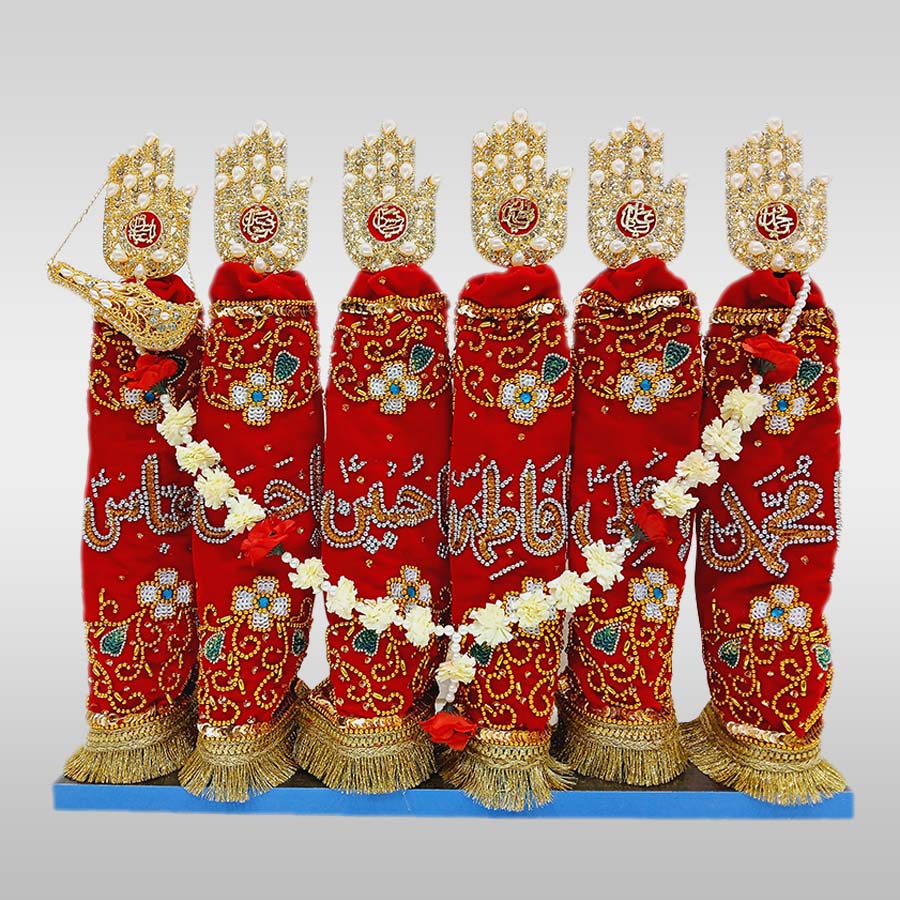 Azakhana Set Punjatan and Hazrat Abbas (as) Red Velvet