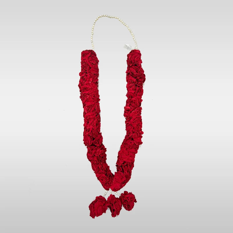 Red Flowers Thick Motay Haar For Alam