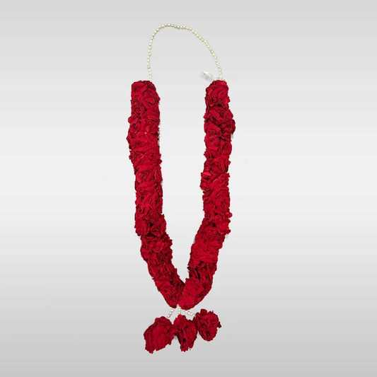 Red Flowers Thick Motay Haar For Alam