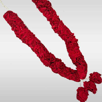 Red Flowers Thick Motay Haar For Alam
