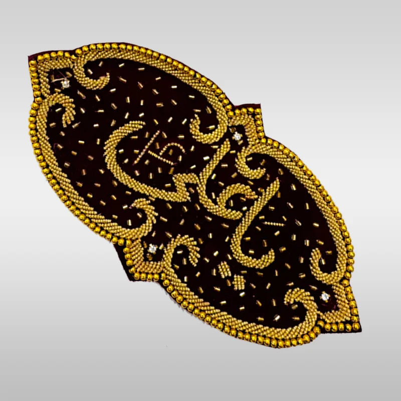 Maroon Velvet Imamzamin Golden Kora Work