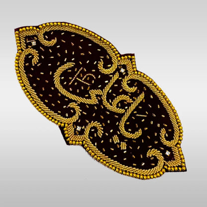 Maroon Velvet Imamzamin Golden Kora Work