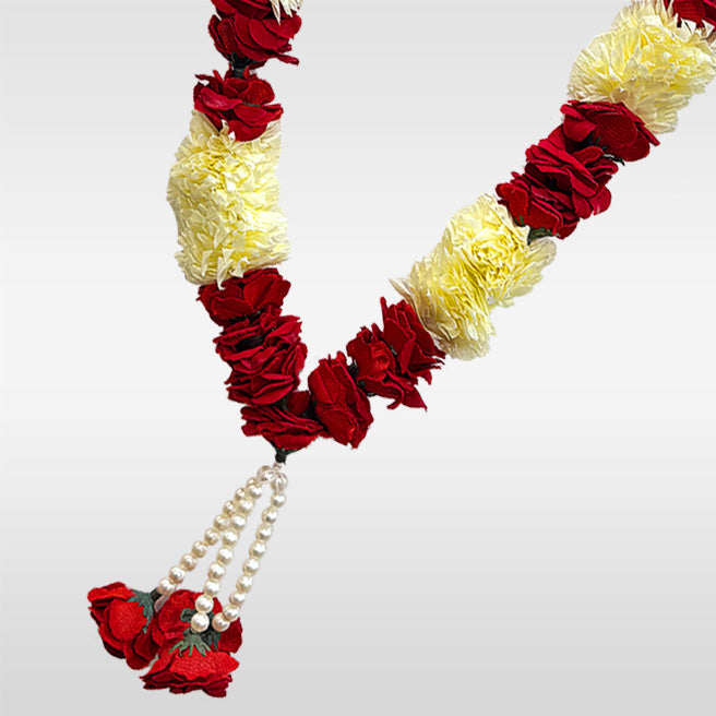 Rose and Cream Flower Haar For Alam Pack of 5pcs