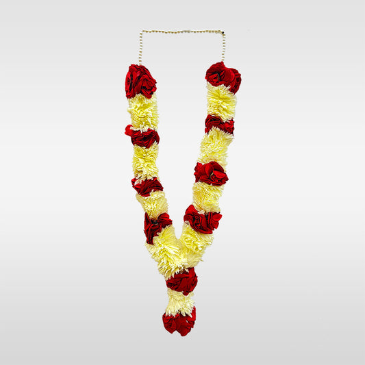 Azakhana Flower Red and Cream Thick Design