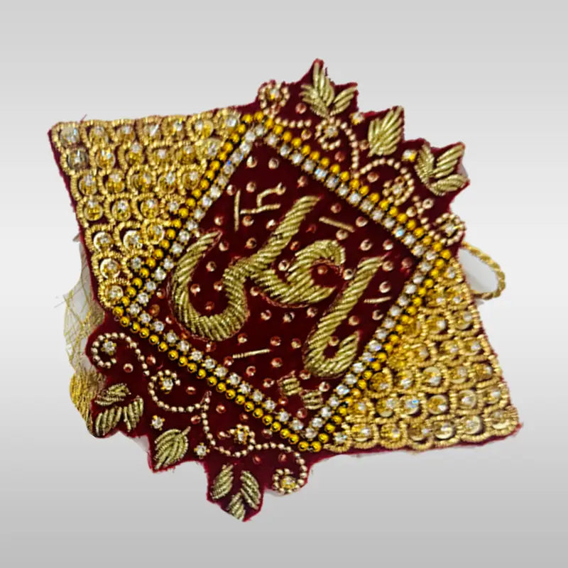 Wedding ImamZamin Maroon Velvet Golden Kora Work