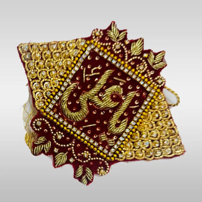 Wedding ImamZamin Maroon Velvet Golden Kora Work