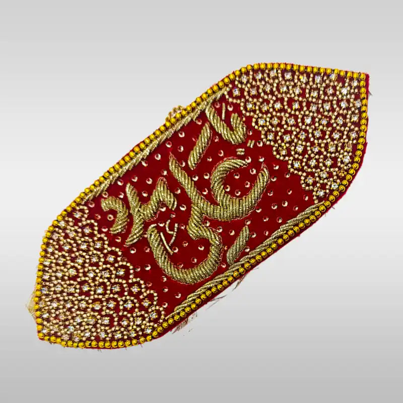 Red and Gold Imamzamin Ya Ali (as) and Ya Fatimah (sa) Kora Work