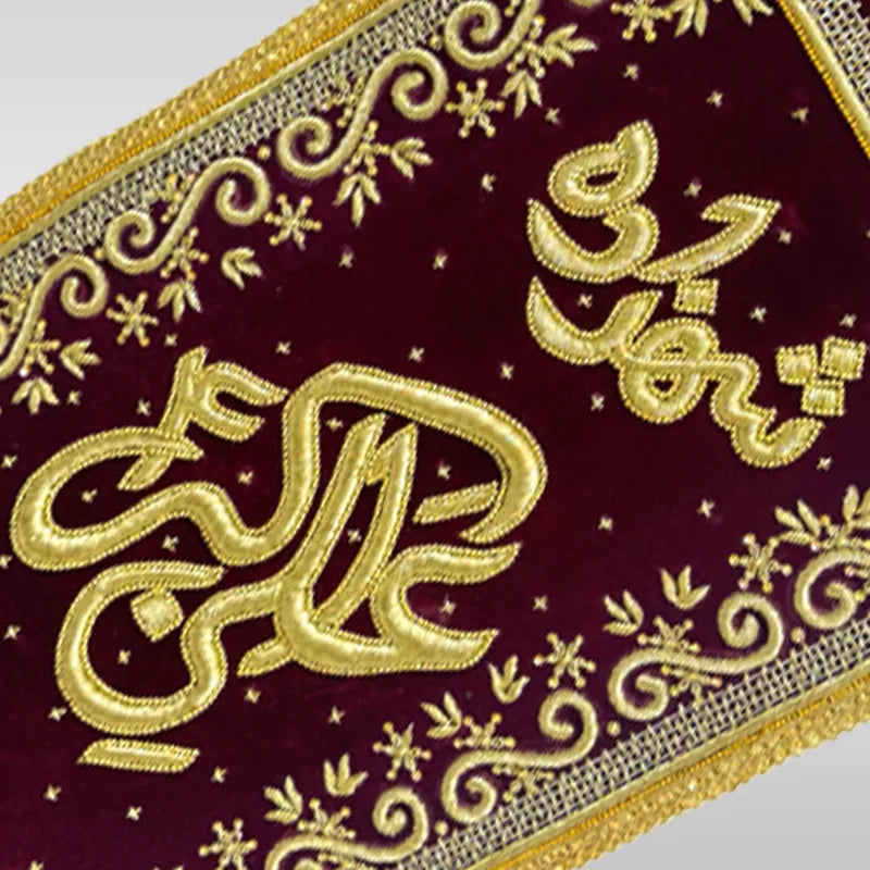 Alam Patka Shahzada Ali Akbar (sa) Maroon Velvet