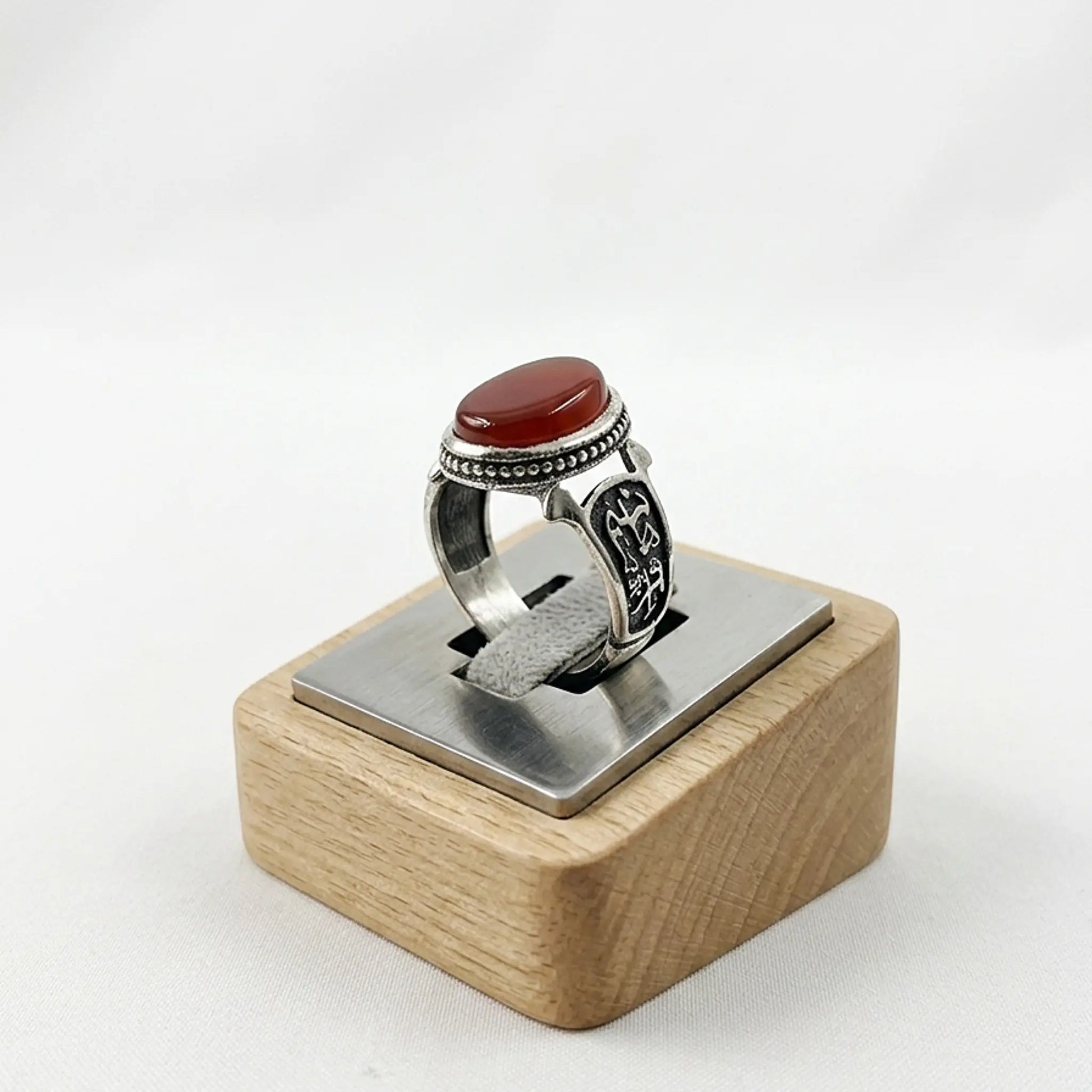 Aqeeq Silver Ring Him & Her, Beautiful Ring Qamar-e-Bani Hashim (as) 