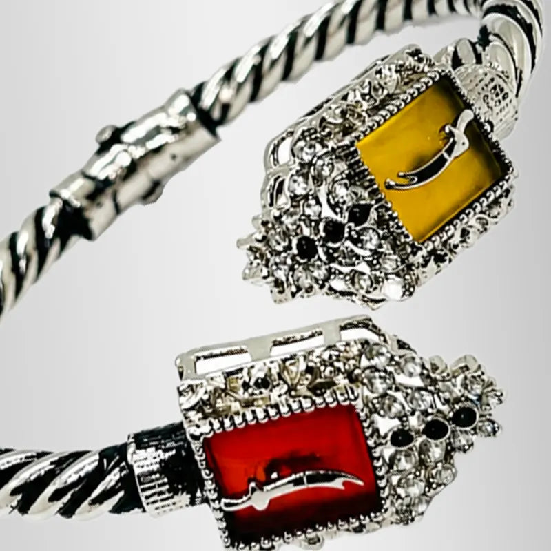 Aqeeq Kara with Zulfiqar Real Stones Kara For Girls