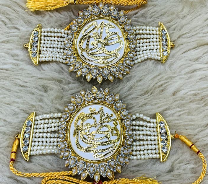 Bridal Kashi Stone White Pearl Stone Wedding Imamzamin Nikkah Ruksati 