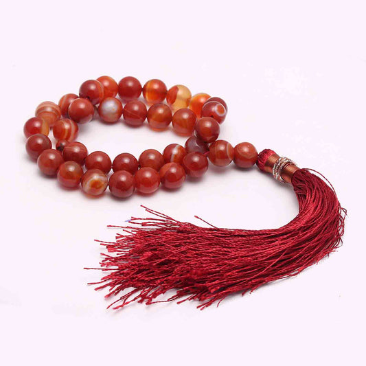Brown Aqeeq Tasbih 33 Beads for Spiritual Connection