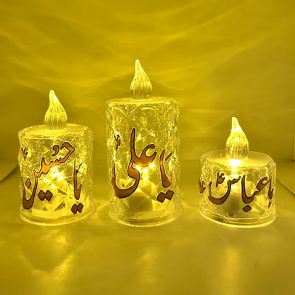 Decoration Candles Ya Abbas (as), Ya Ali (as), Ya Hussain (as)