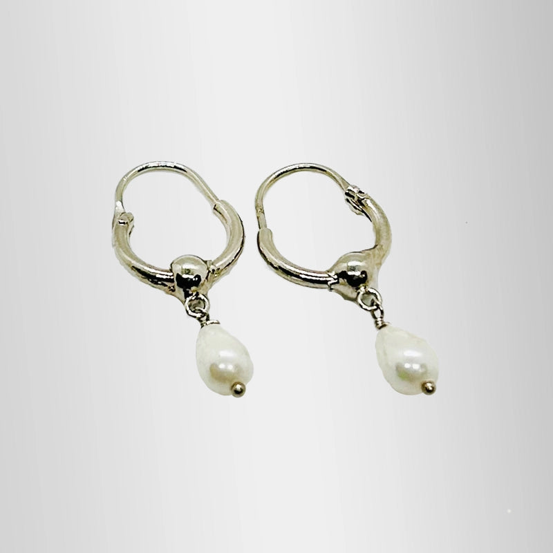 Pure Silver Durr Bali Pearl Stone